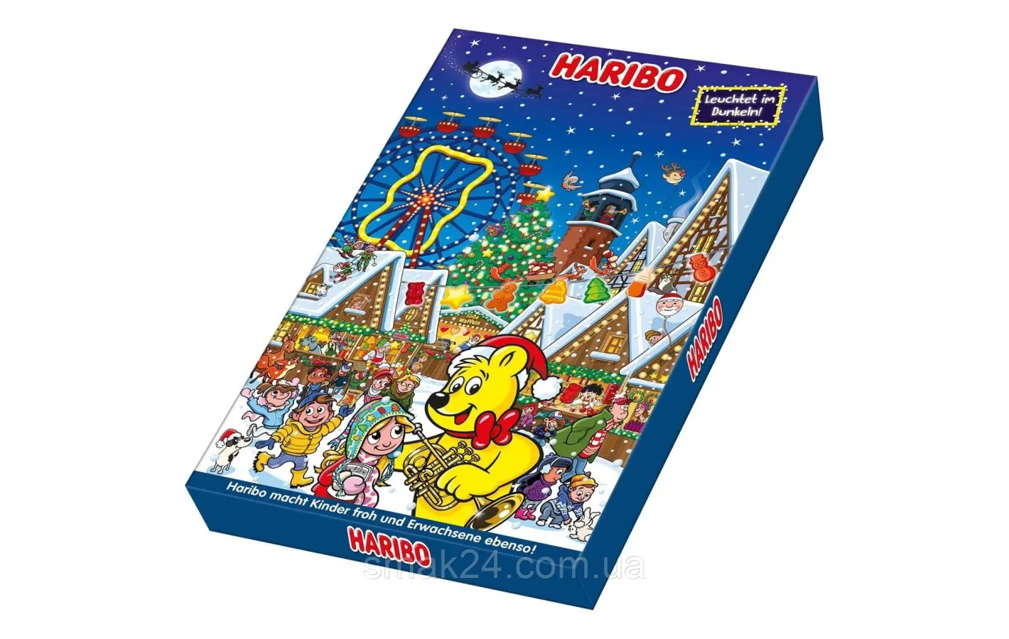 Адвент - календар Світиться у темряві Haribo Leuchtet im Dunkelh! 300г (24шт) Німеччина