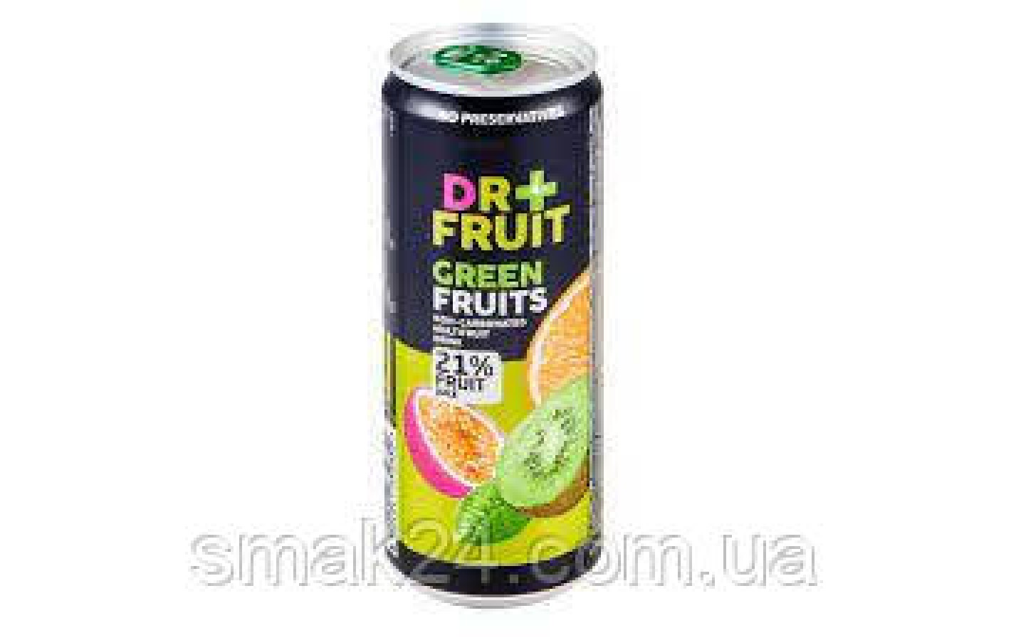 Напій негазований мультифруктовий 21% соку Dr+ Fruit з/б 0.33 л Польща