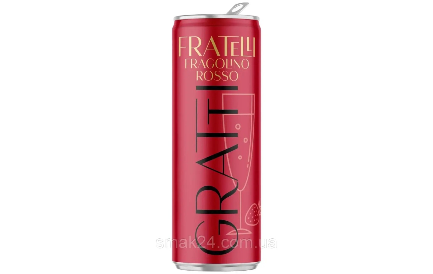 Слабоалкогольное вино (игристый напиток) Fratelli Gratti Fragolino Rosso красное полусладкое 0.33 л 6-6.9%