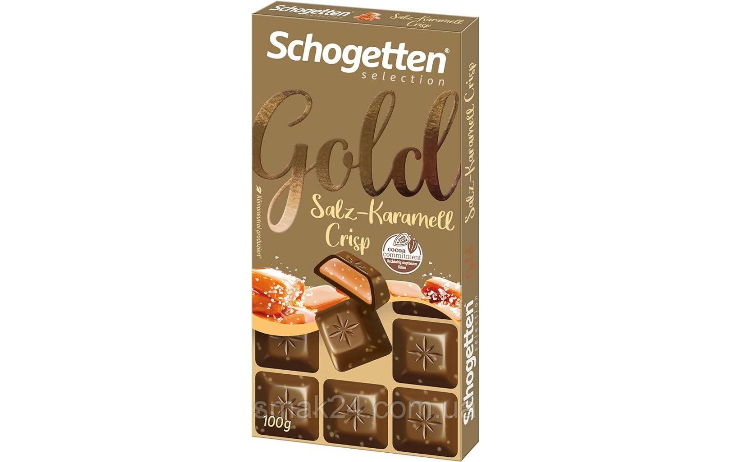 Шоколад молочний Gold Selection Salted Caramel Crisp Schogetten Німеччина, 100 г