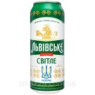 Пиво Львовское светлое пастеризованное 4,3% 0.48л Украина