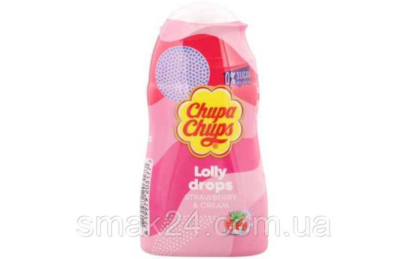 Сироп клубничный БЕЗ САХАРА Chupa Chups Lolly Drops 48мл Нидерланды