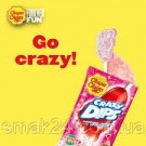 Льодяник на паличці Чупа Чупс полуничний смак Chupa Chups Crazy Dips Strawberry 1 шт (14 г) Іспанія