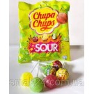 Конфеты на палочке c фруктово-кислым вкусом Chupa Chups Sour 10шт/120г Испания