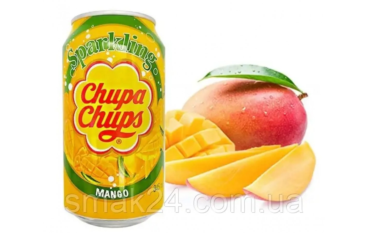Напій газований зі смаком манго Chupa Chups Mango 345 мл ж/б Корея