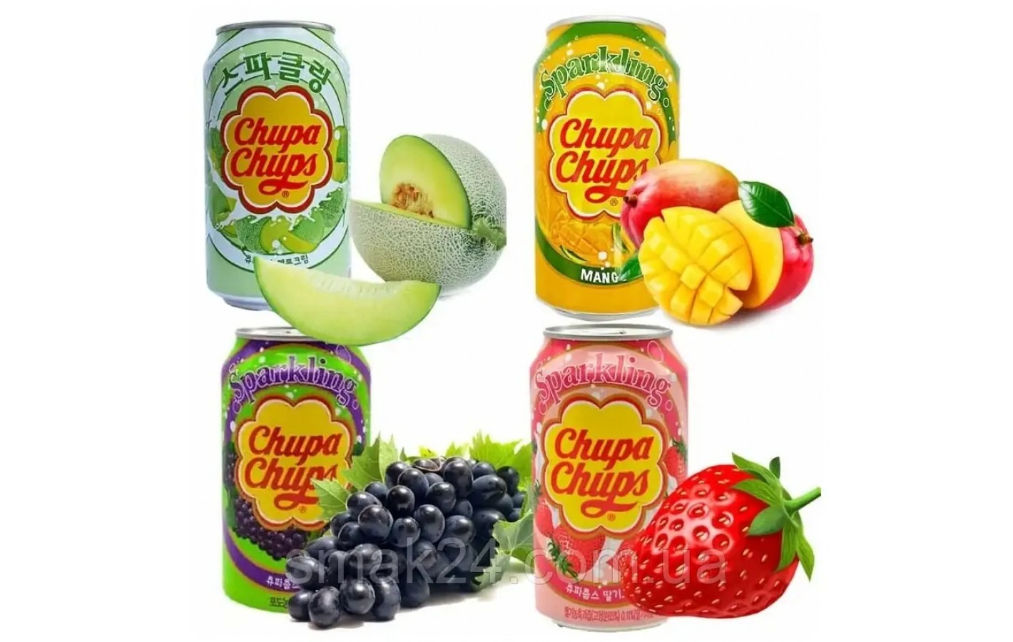 Напій газований зі смаком манго Chupa Chups Mango 345 мл ж/б Корея