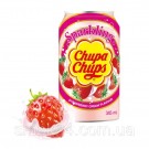 Напиток газированный со вкусом клубники со сливками Chupa Chups Strawberry&Cream 345мл ж/б Корея
