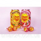 Напиток газированный со вкусом клубники со сливками Chupa Chups Strawberry&Cream 345мл ж/б Корея
