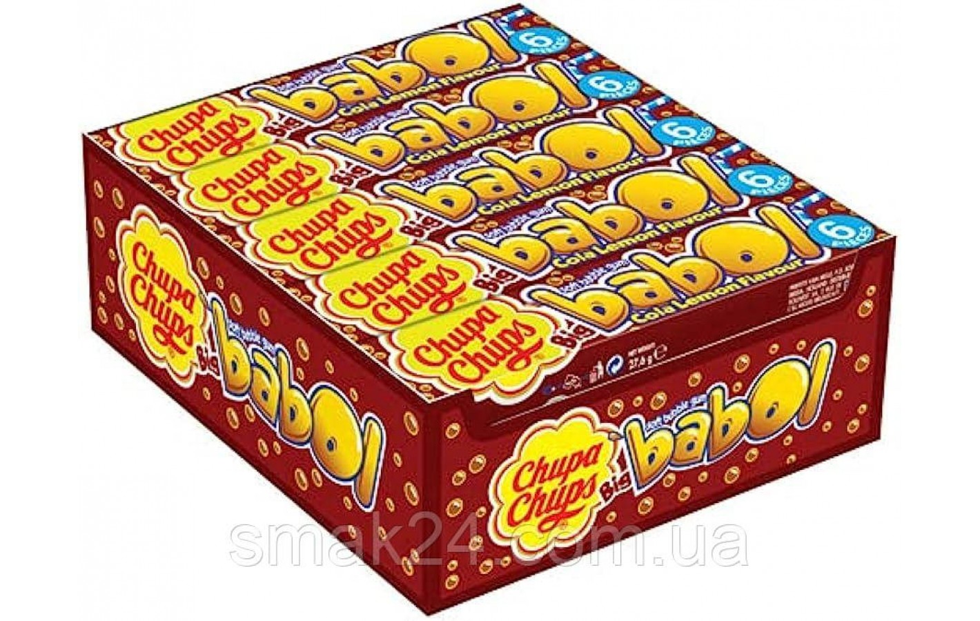 Жевательная резинка Chupa Chups Big Babol Cola Lemon Flavour 27.6г Испания