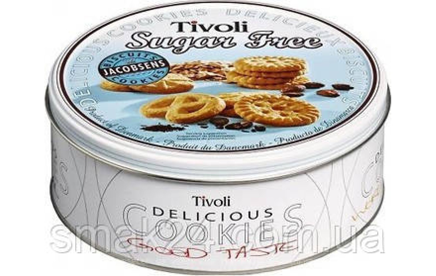 Печенье Ассорти БЕЗ САХАРА Jacobsens  Tivoli Tin Sugar Free в ж/б 142 г Дания