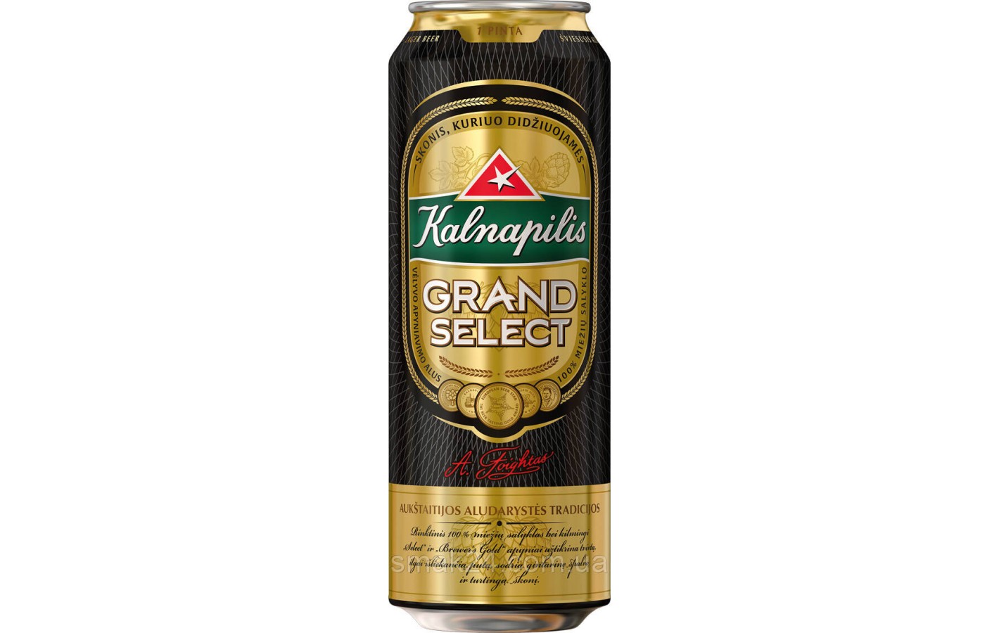 Пиво светлое фильтрованное Kalnapilis Grand Select 5.4% 0.568л Латвия