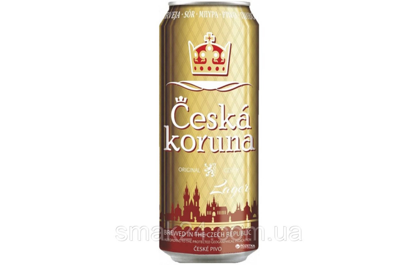 Пиво светлое Ceska koruna Lager 0.5л 4.7% Чехия