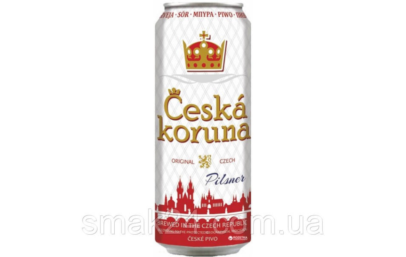 Пиво светлое Ceska koruna Pilsen 0.5л 4.1% Чехия