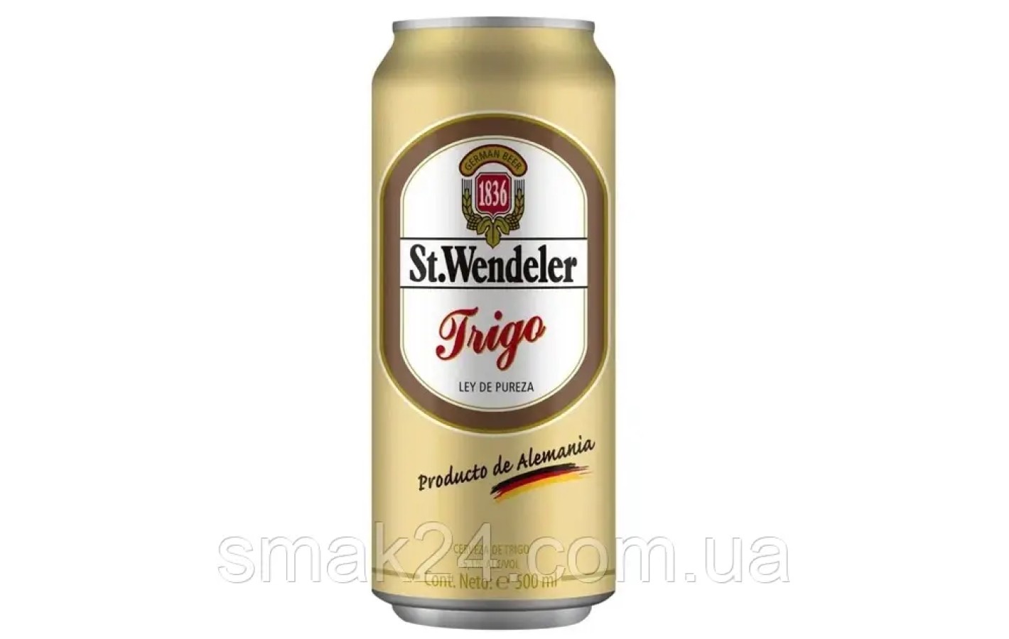 Пиво светлое нефильтрованное St.Wendeler Weizen 5.1% 0.5л ж/б Германия