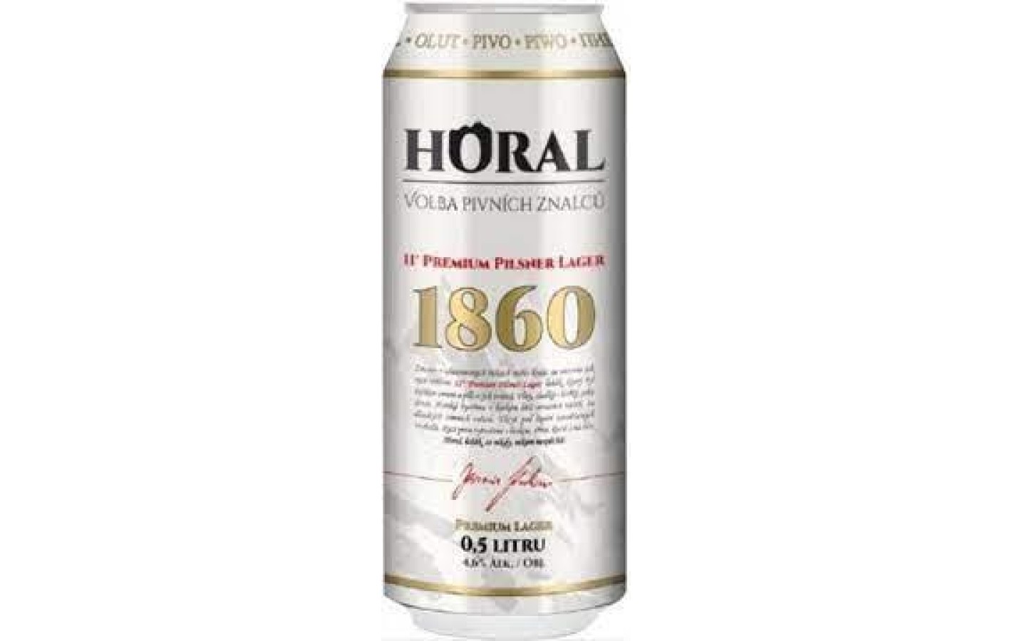 Пиво светлое фильтрованное Horal Premium Pilsner Lager 4,6% 0.5л Чехия