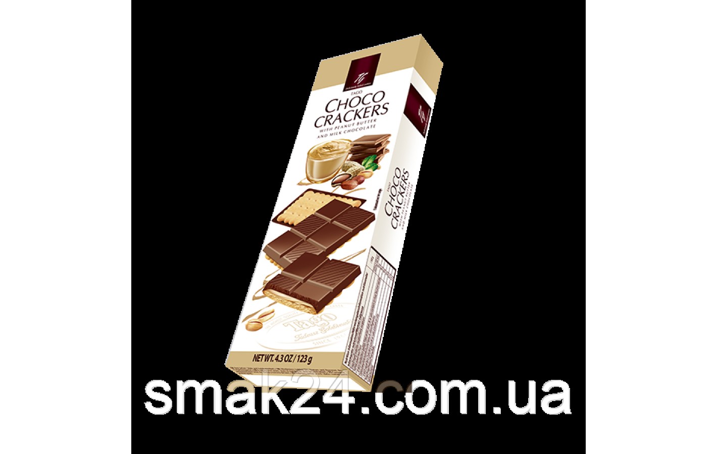 Крекер с арахисовым кремом в молочном шоколаде Tago Choco Crackers 123г Польша