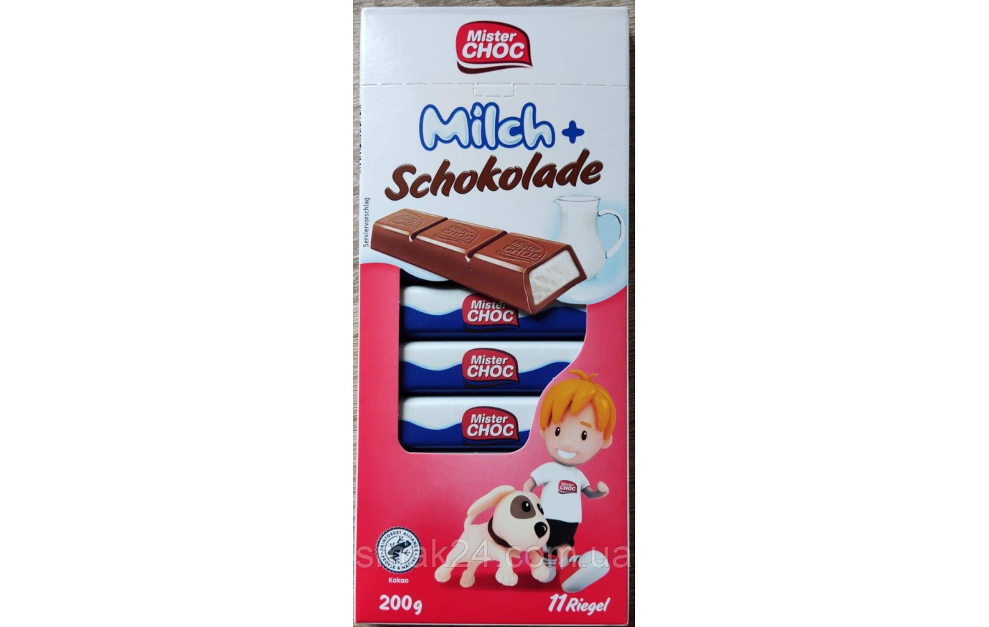 Шоколад молочний Milch Schokolade Mister Choc 200 г Німеччина
