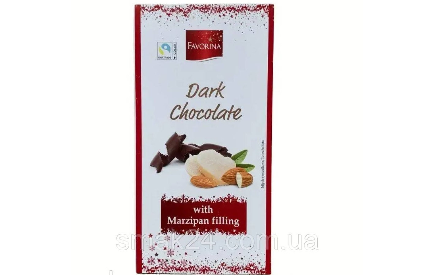 Марципан у чорному шоколаді Favorina Dark Chocolate with Marzipan Filing 140 г Німеччина