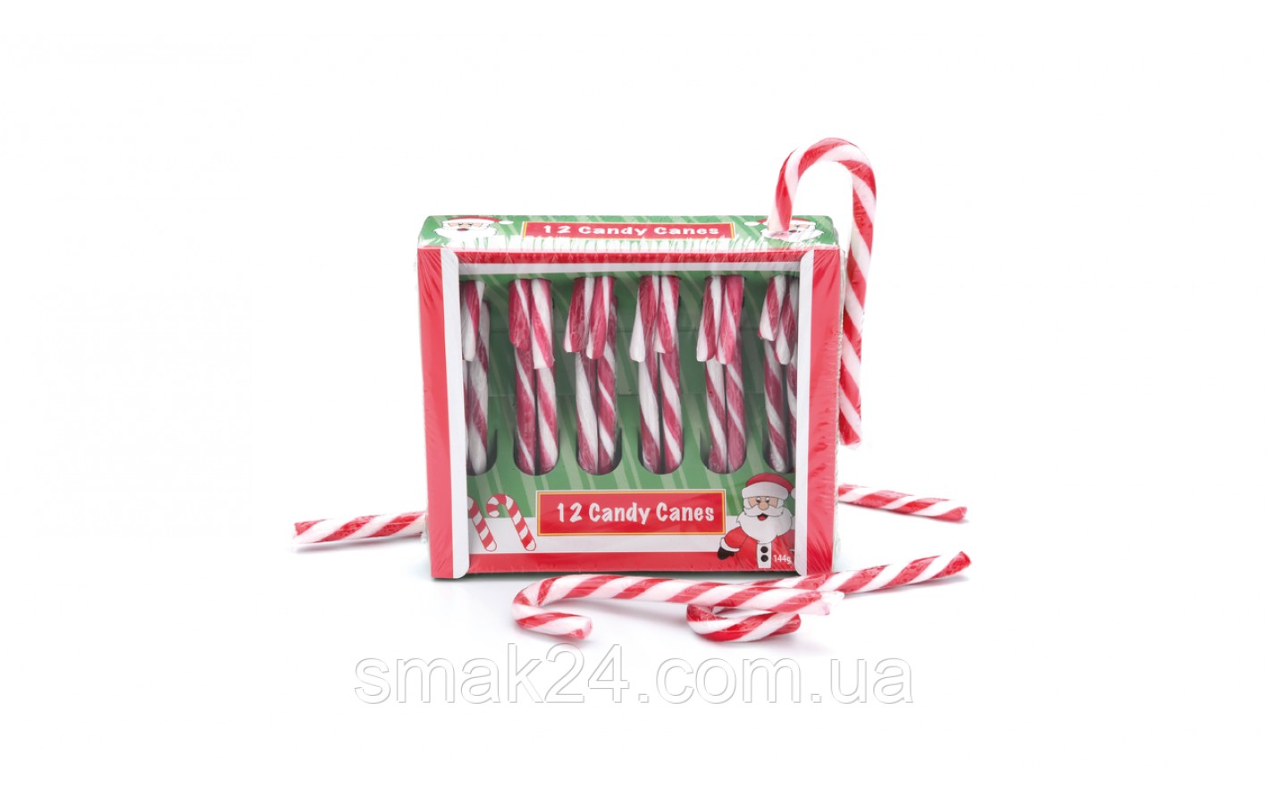 Леденцы Рождественская Трость БЕЗ ГЛЮТЕНА Becky's 12 Candy Canes (12x12г) 144г Нидерланды