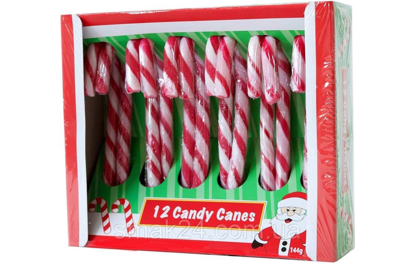 Леденцы Рождественская Трость БЕЗ ГЛЮТЕНА Becky's 12 Candy Canes (12x12г) 144г Нидерланды