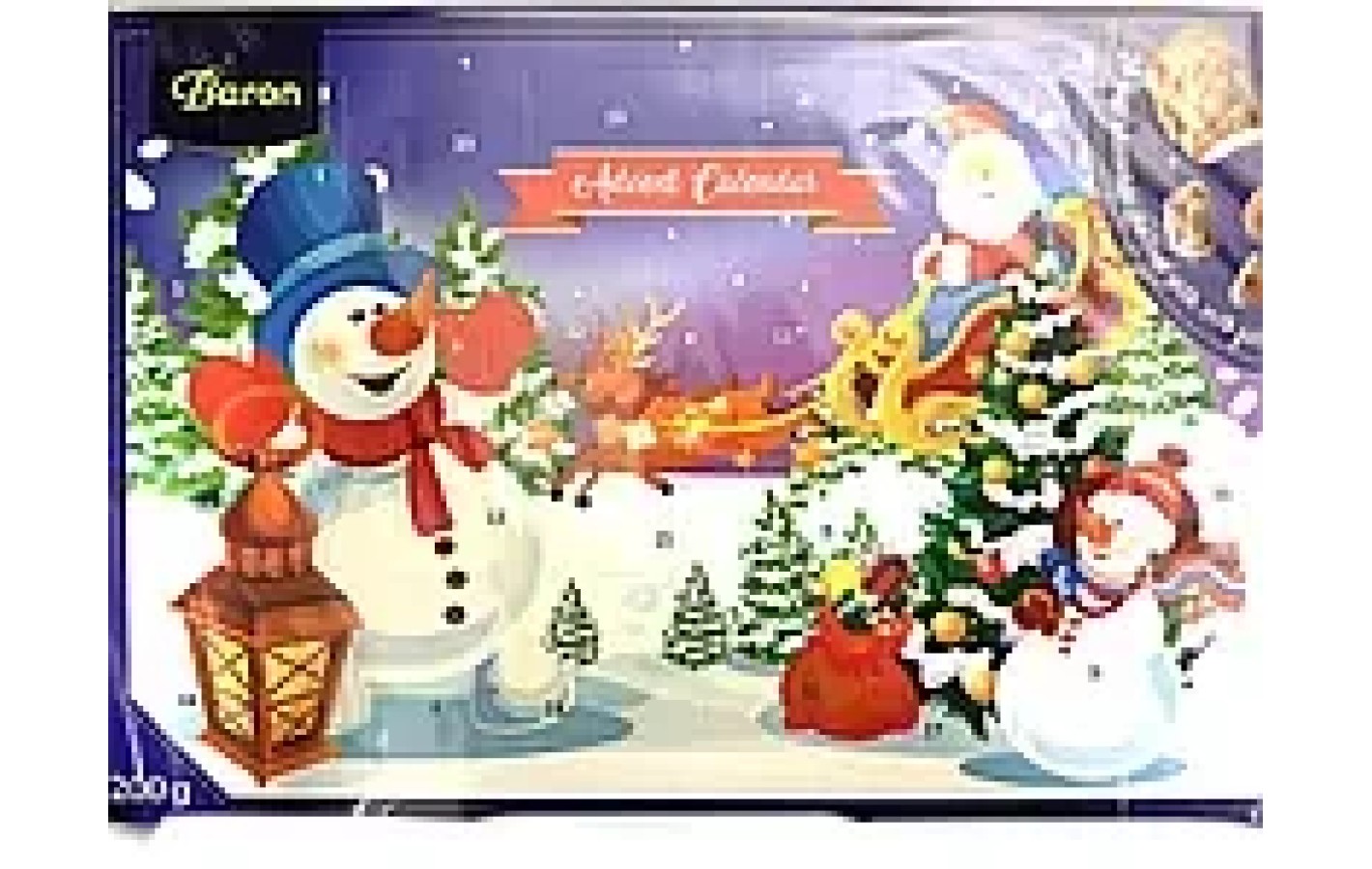 Шоколадный Адвент календарь Baron Advent Польша 200г