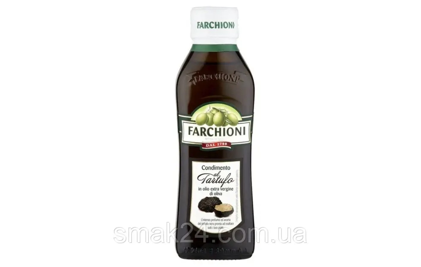 Масло оливковое с черным трюфелем Farchioni Condimento al Fartufo in Olio Extra Vergine di oliva 250мл Италия