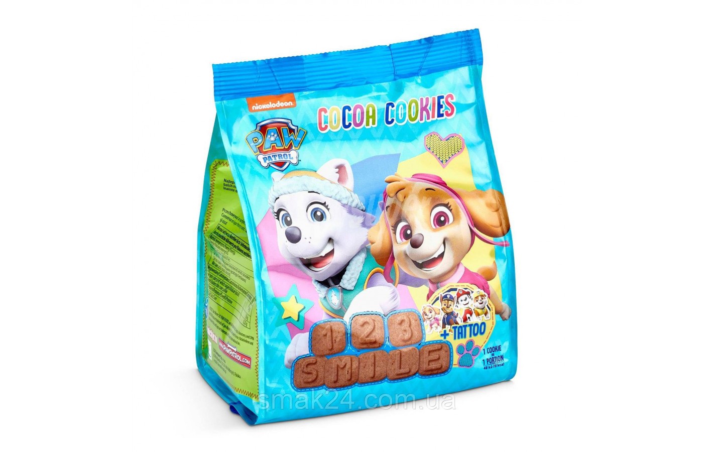 Печенье с какао Щенячий патруль Nickelodeon Paw Patrol + Tattoo 150г Польша