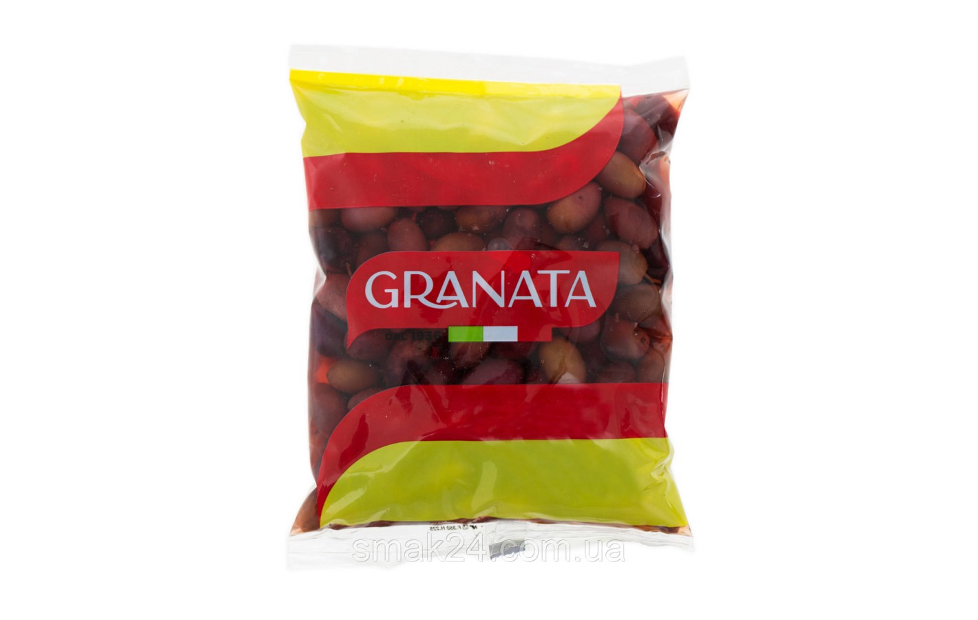 Оливки черные с косточкой Granata Olive Nere Intere 770г/500г Италия