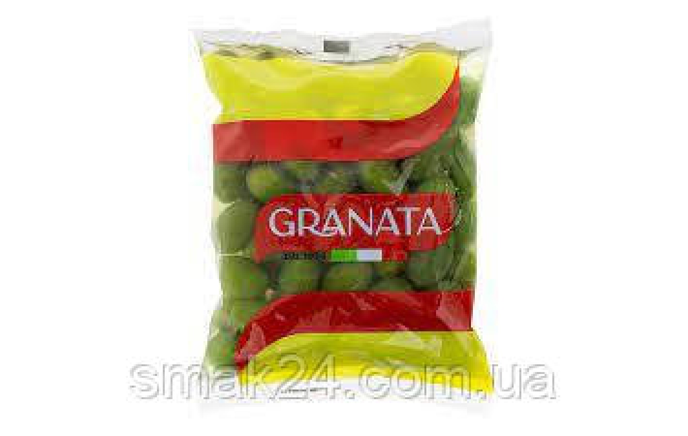 Оливки великі зелені із кісточкою Granata Olive Bella di Cerignola Intera 770г/500г Італія