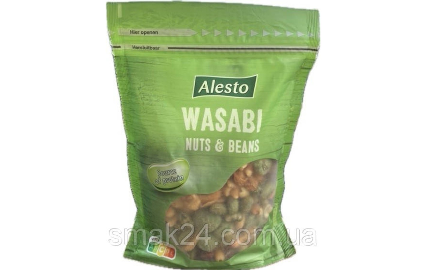 Суміш горіхово-бобова васабі Alesto Wasabi Nuts & Beans 150г Німеччина