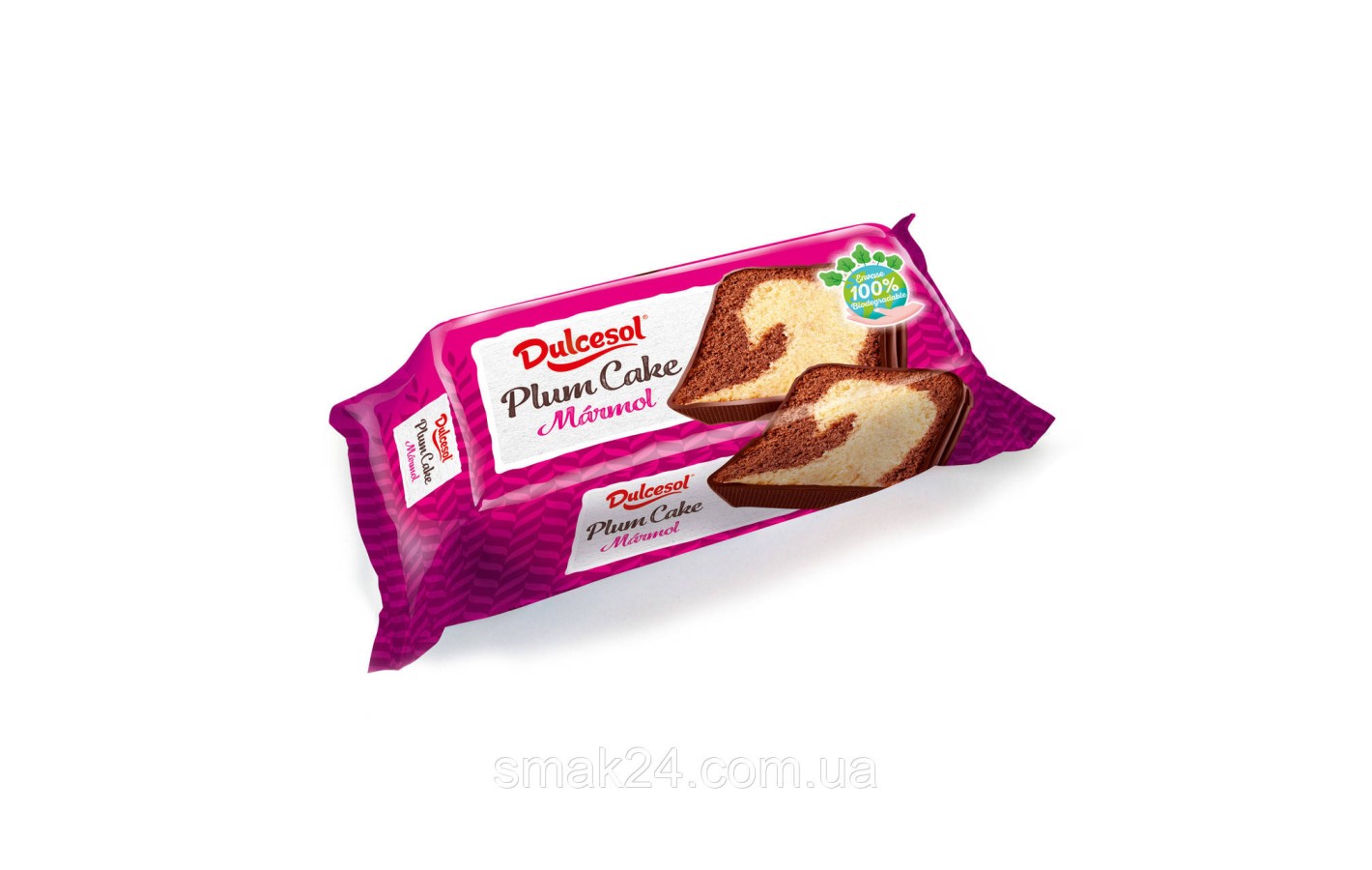 Бисквитный мраморный кекс со вкусом сливы Dulcesol Plum Cake Cacao 400г Испания
