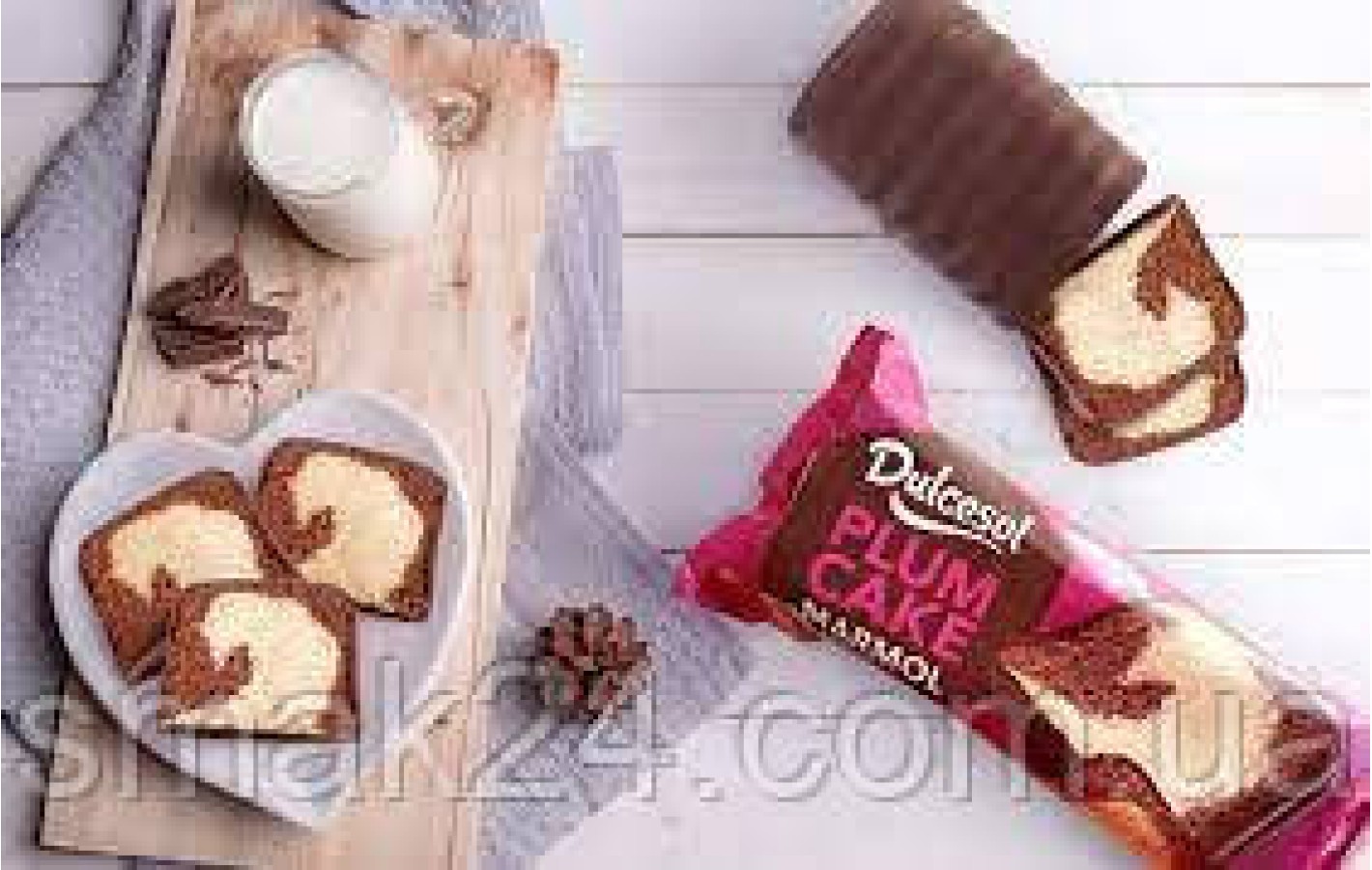 Бисквитный мраморный кекс со вкусом сливы Dulcesol Plum Cake Cacao 400г Испания