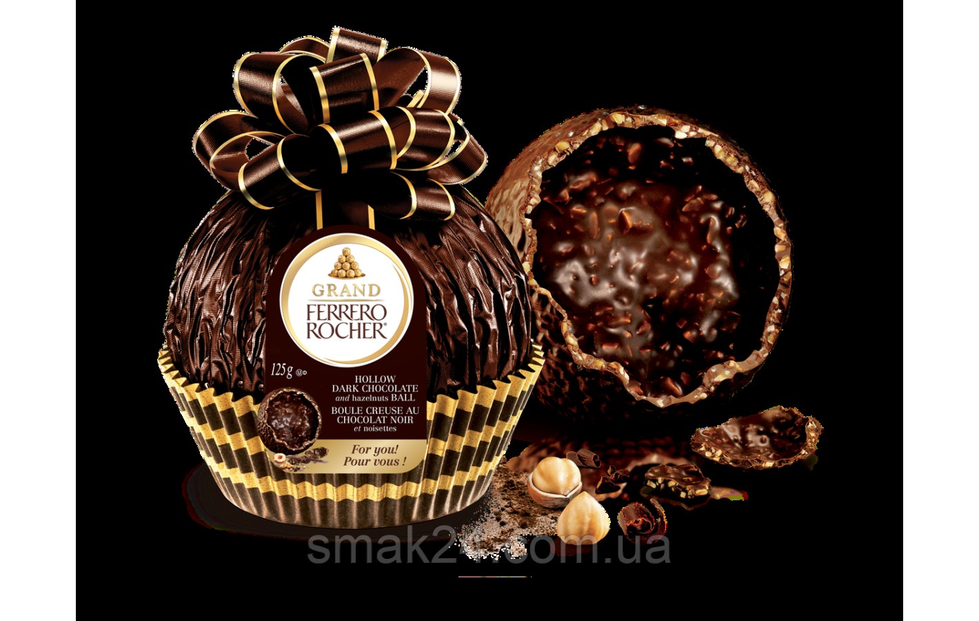 Конфета темный шоколад и фундук Grand Ferrero Rocher 125г Италия