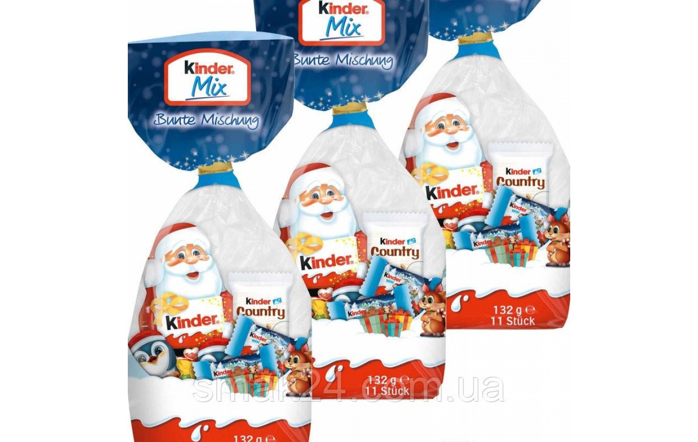 Шоколадный новогодний набор Kinder Mix Bunte Nischung (11шт) 132г Италия