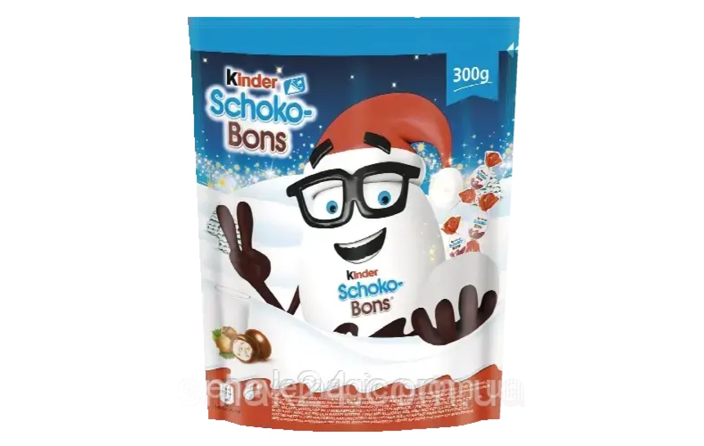 Шоколадные конфеты с молочно- ореховой начинкой Kinder Schoko Bons 200г Италия