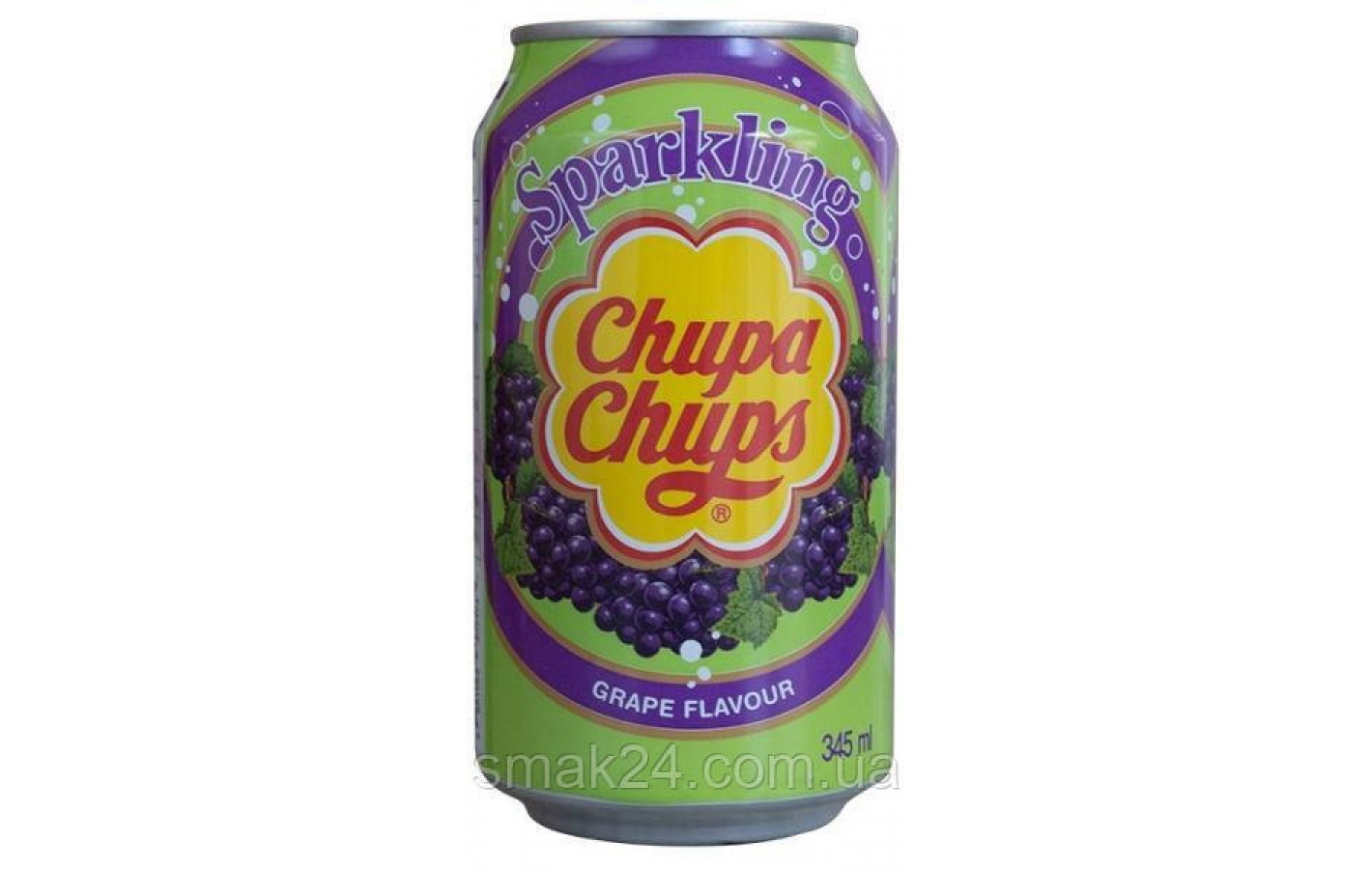 Напиток газированный со вкусом винограда Chupa Chups Grape 345мл ж/б Корея