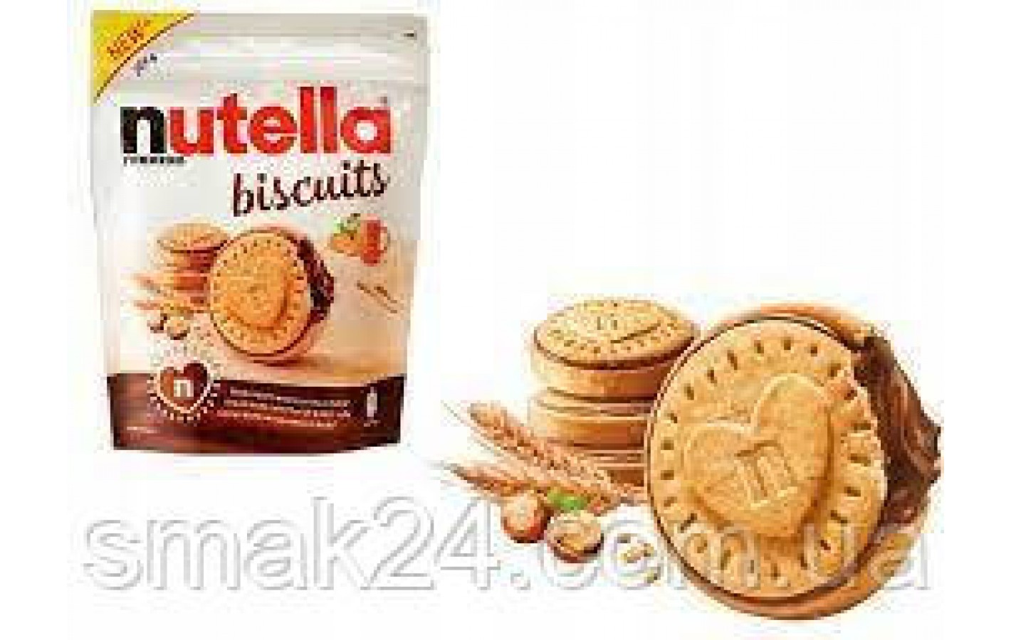 Печенье сливочное с орехово-шоколадным кремом Nutella Bascuits 304г Италия