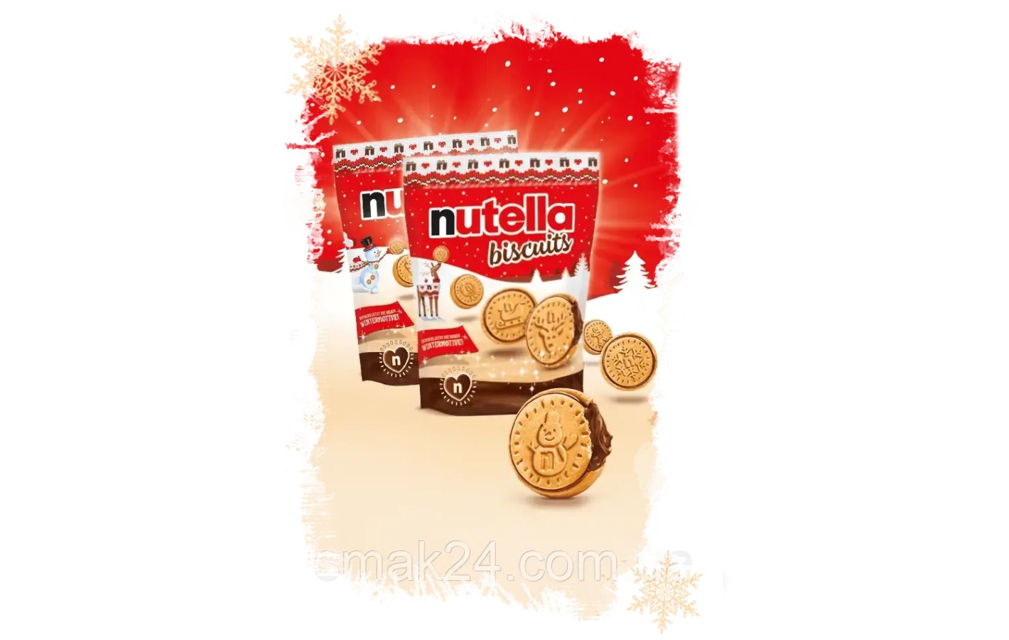 Печенье сливочное с орехово-шоколадным кремом Nutella Bascuits 304г Италия