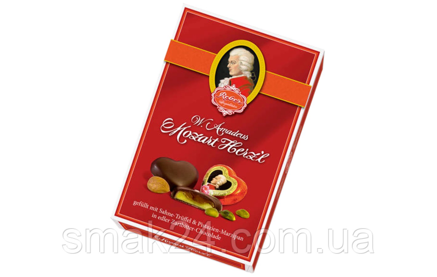Цукерки шоколадні Серце Reder W.Amadeus Mozart Herz'l 240 г Німеччина