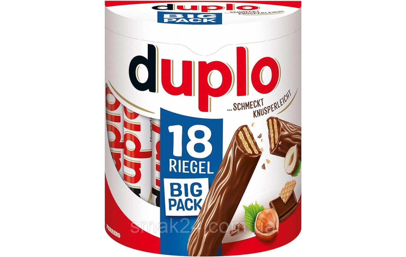 Шоколадный батончик с шоколадно - ореховой начинкой Ferrero Duplo Big Pack (18штx18.2г) 327.6г Германия