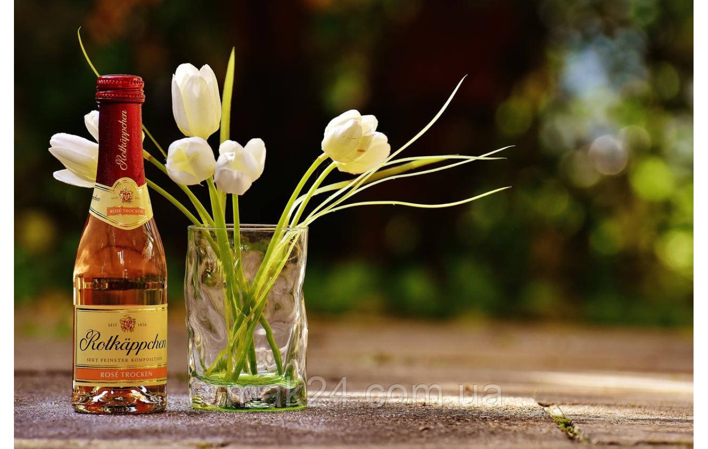 Вино игристое сухое розовое Красная Шапочка Rotkappchen Rose Trocken 200мл Германия