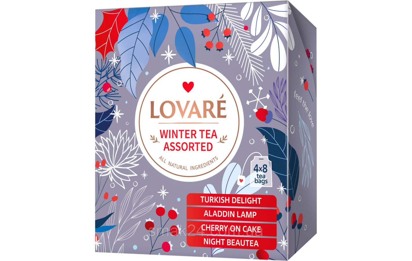 Чай Lovare Новогодняя коллекция Lovare Winter Tea Assorted 4x8шт 64г