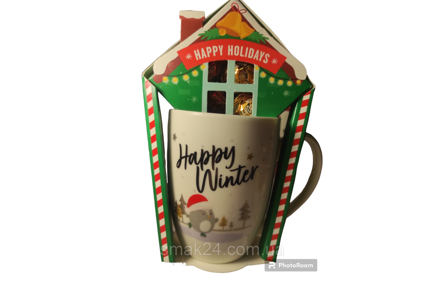 Подарунковий набір Чашка + Цукерки праліне 50 г Becky's Merry Christmas Нідерланди
