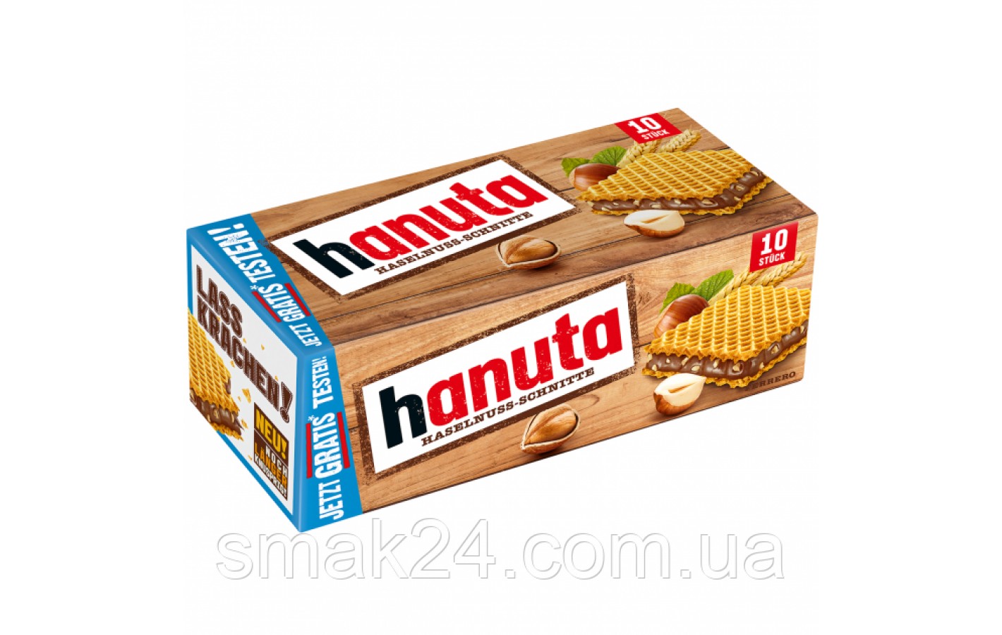 Вафли Hanuta Haselnuss Schnitten Ferrero (10шт) 220г Германия
