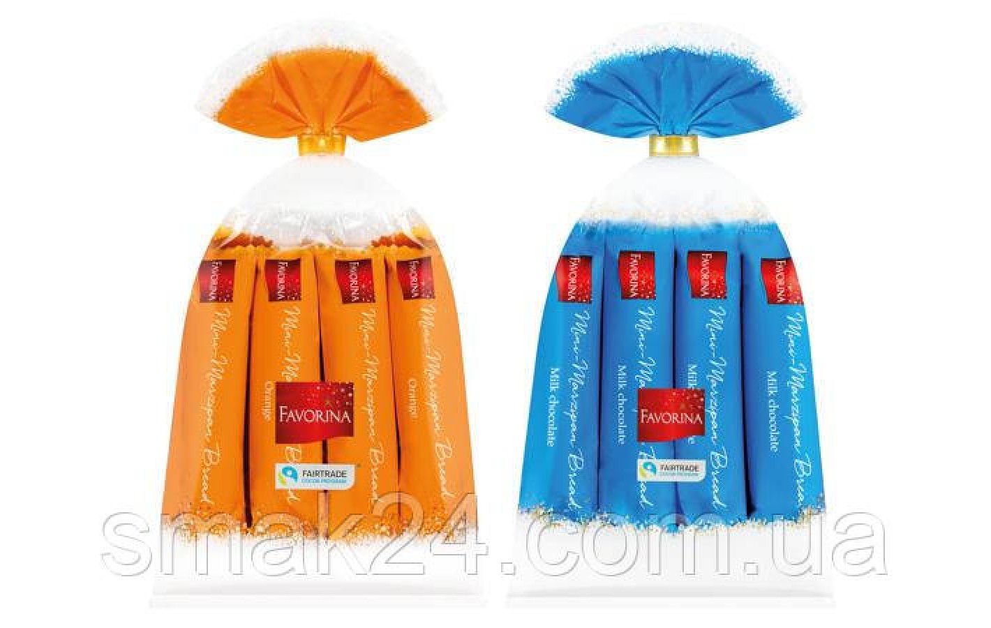 Міні- Марципан у молочному шоколаді Favorina Mini Edelmarzipan-brot Vollmilchschokolade 200 г Німеччина