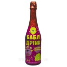 Напиток газированный Бабл Дринк со вкусом клубники со сливками (детское шампанское) 0,75л