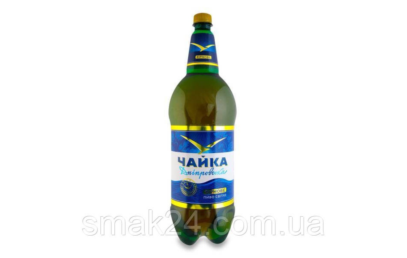 Пиво светлое фирменное Чайка Днипровська  4.3 % 2л ПЭТ