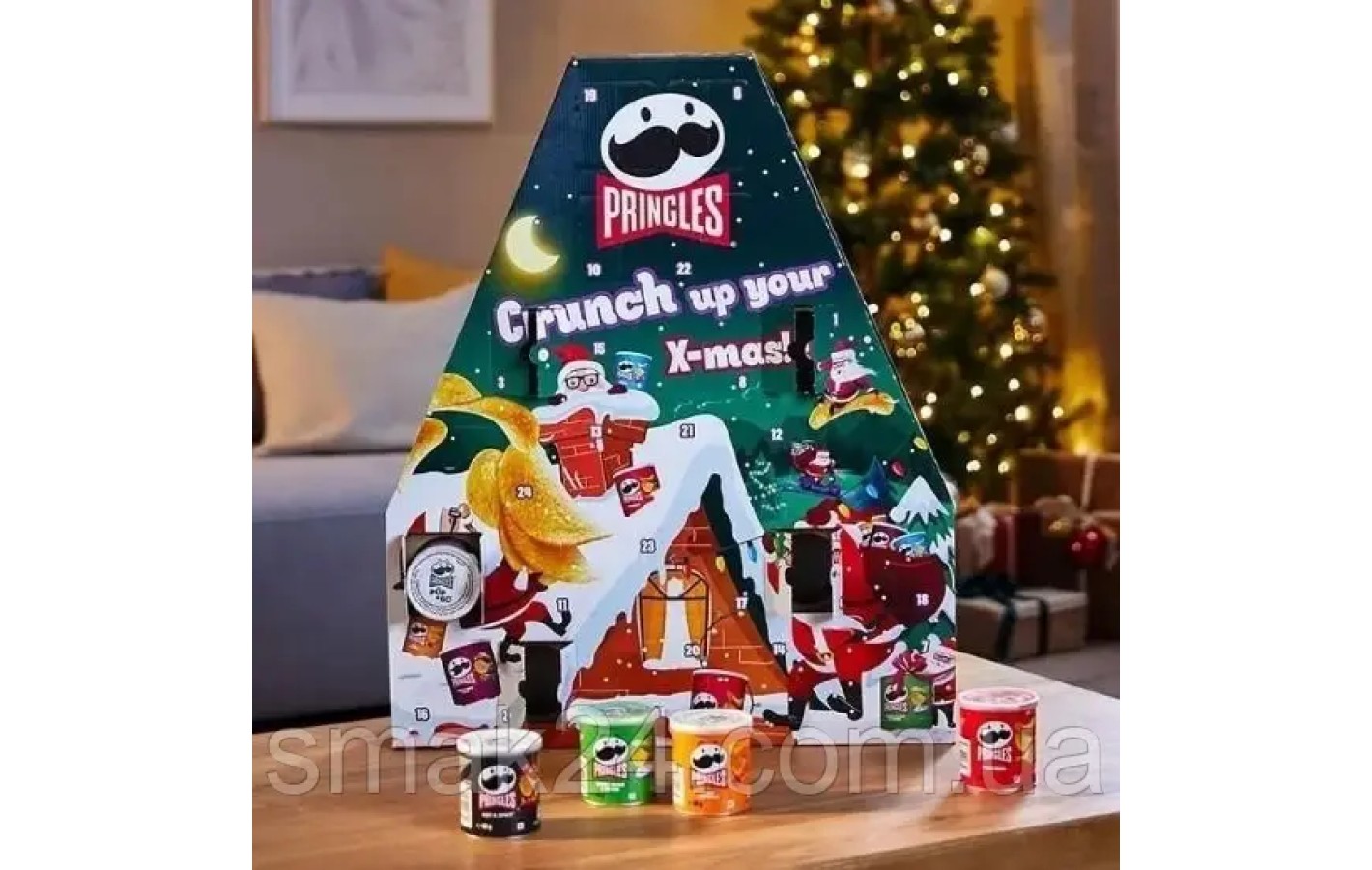 Адвент календарь Pringles Crunch up your X-mas! 990г (24 штук) Германия