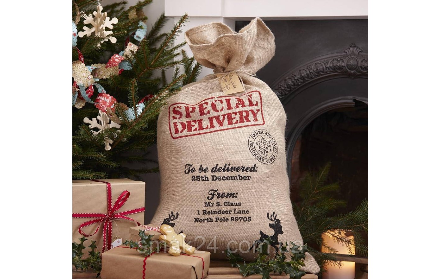 Мішок Санти з подарунками червоний Special Delivery (9 штук) Італія