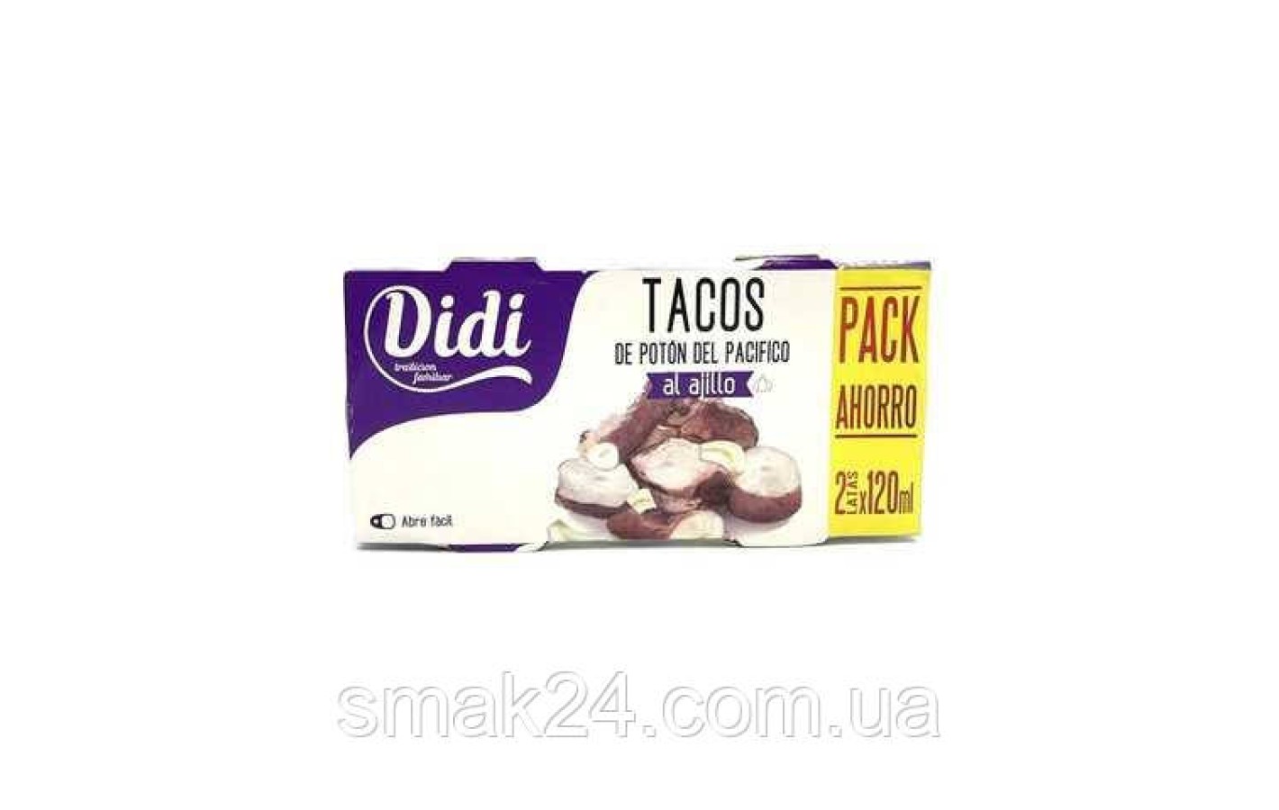 Осьминог кусочками в чесночном соусе Didi Tacos de poton del pacifico al ajillo 2x120г Испания